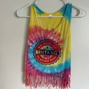 Bintang tie dye fringe top
